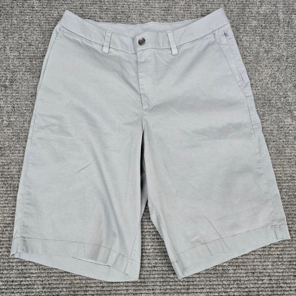 Lululemon Commission Short Mens 32 11" Relaxed Qwick Oxford Gray Blue Golf